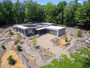 Aerial View Of A House Project Featured In Bedford & New Canaan Magazine
