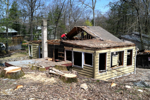Demolition of the old cottage