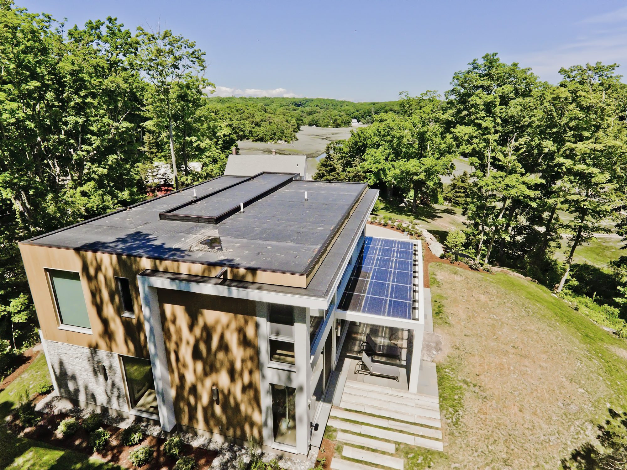 Modern Net Zero Energy Ready Home | Guilford, CT Overlooking the Sound